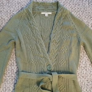 Green cardigan